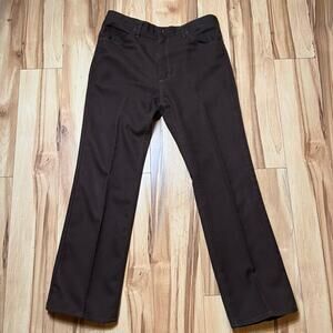 VINTAGE 70s Wrangler Brown Western Pants Size 34 * 30 Retro Hippie Mod
